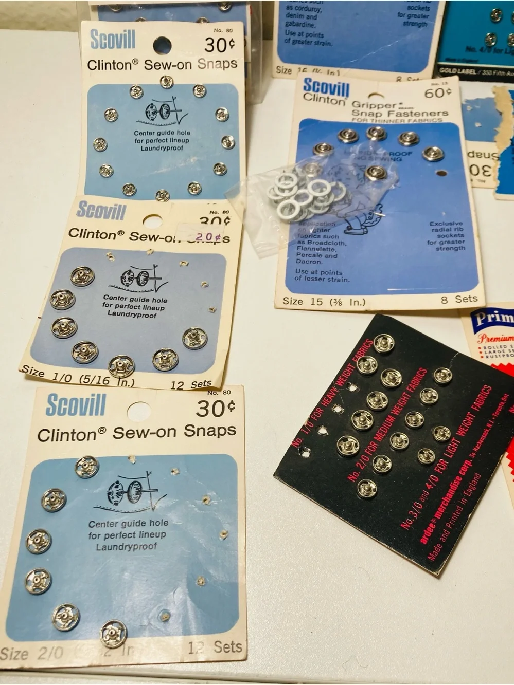 Vintage Sew-On Snap Fasteners Assortment Scovill and More
